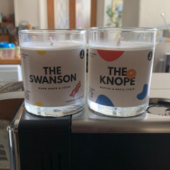 The Leslie Knope Candle - Waffles and Maple Syrup Scented Soy Candle - Waffles Scented Candle